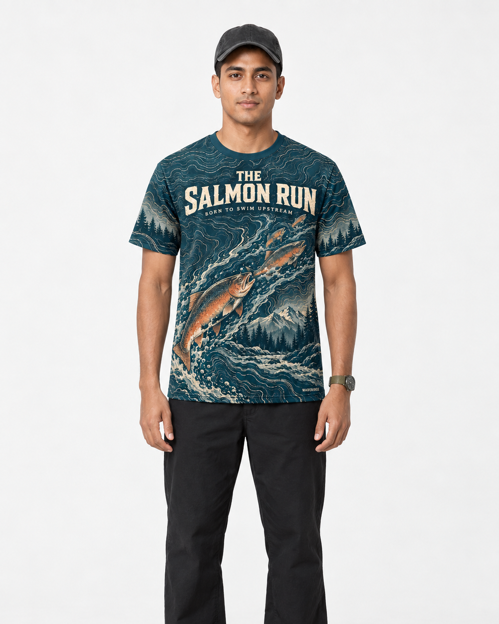 Salmon Run performance tee