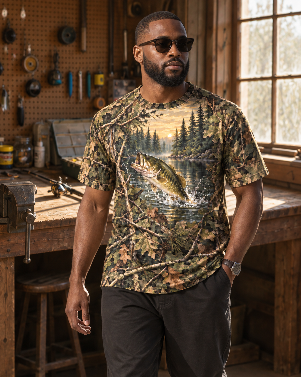 Timber Bass performance tee