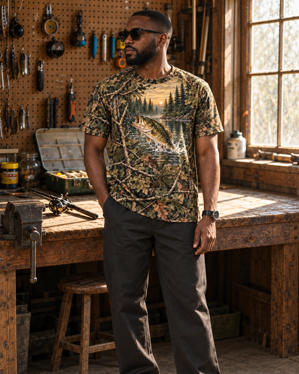 Timber Bass performance tee