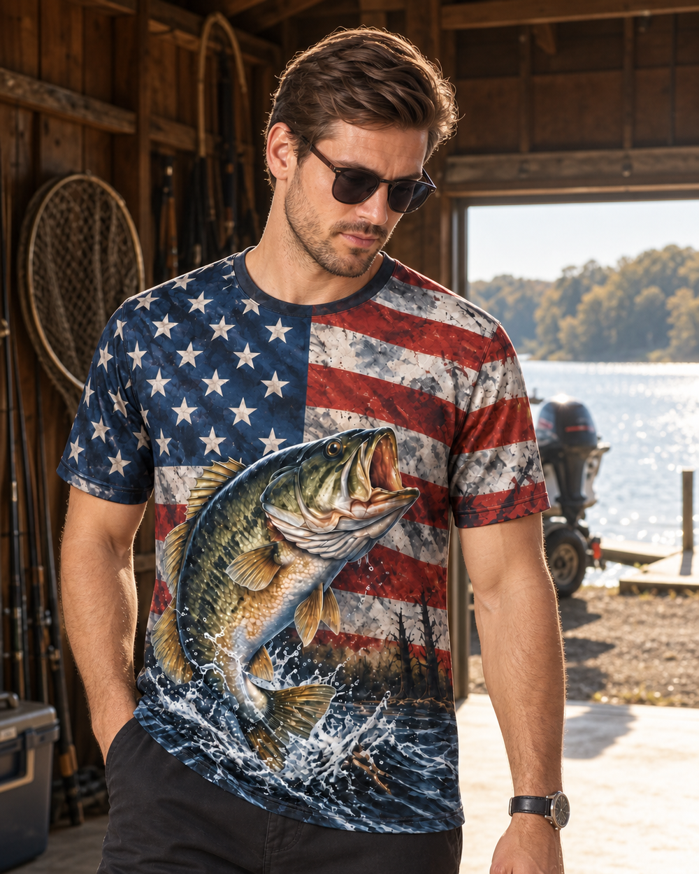 American Angler performance tee