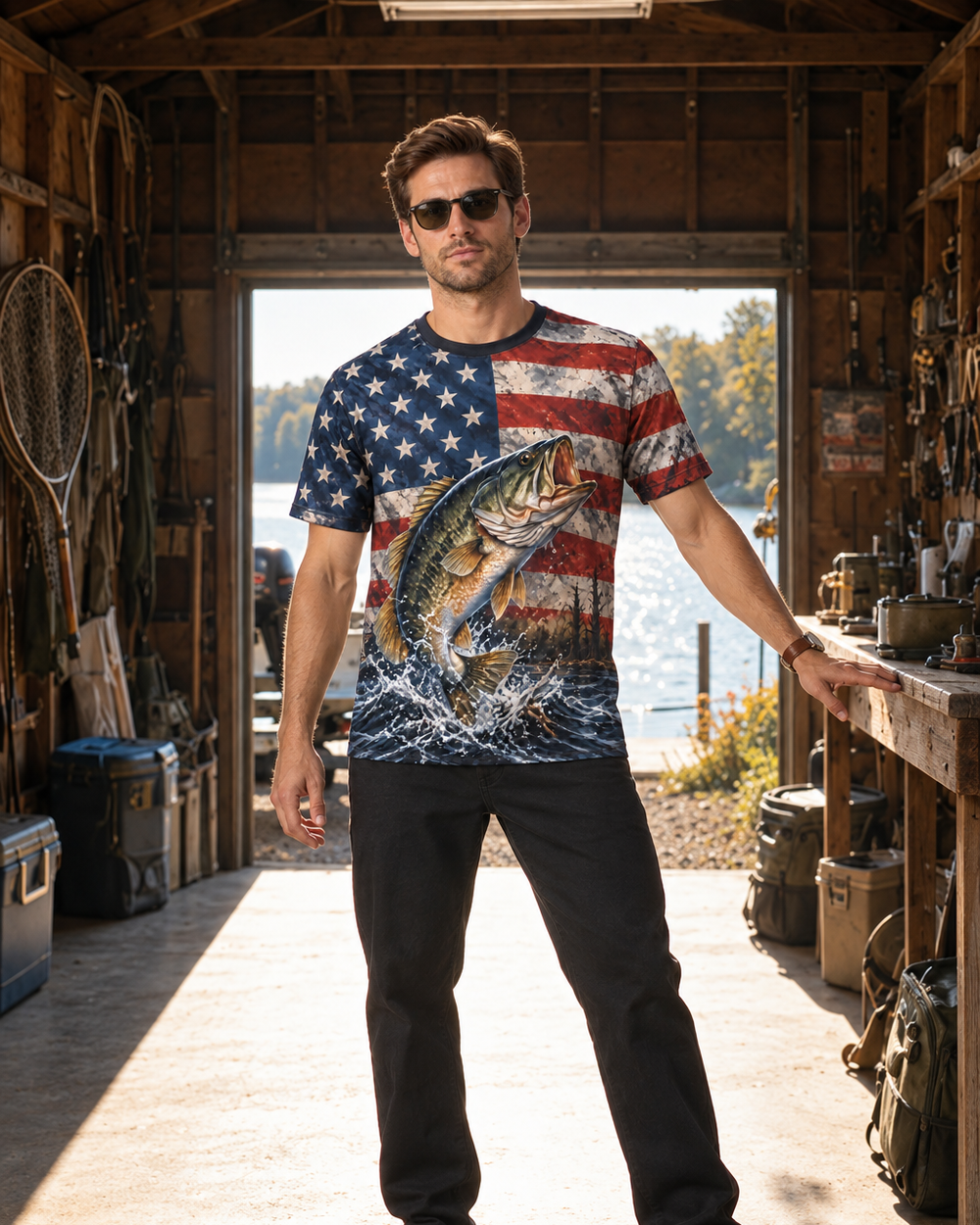 American Angler performance tee