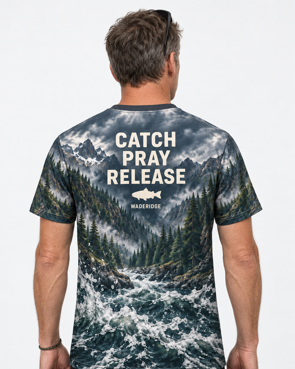 Catch Pray Release performance tee