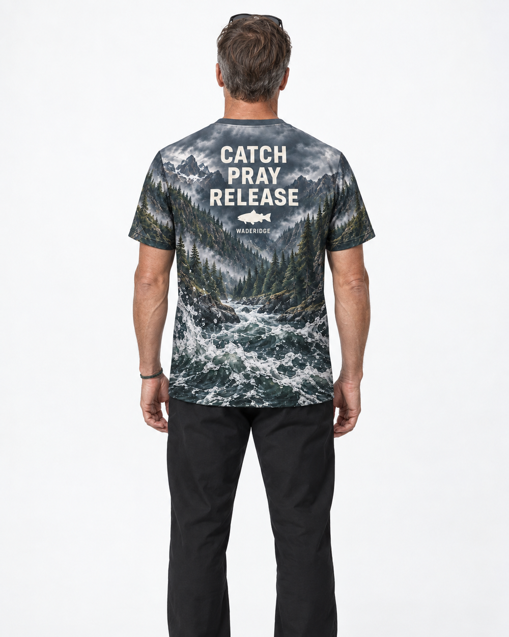 Catch Pray Release performance tee