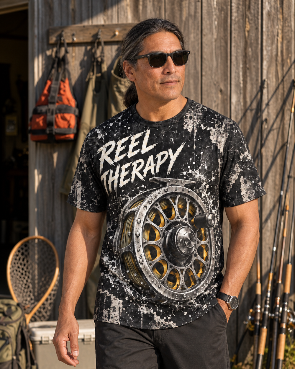 Reel Therapy performance tee