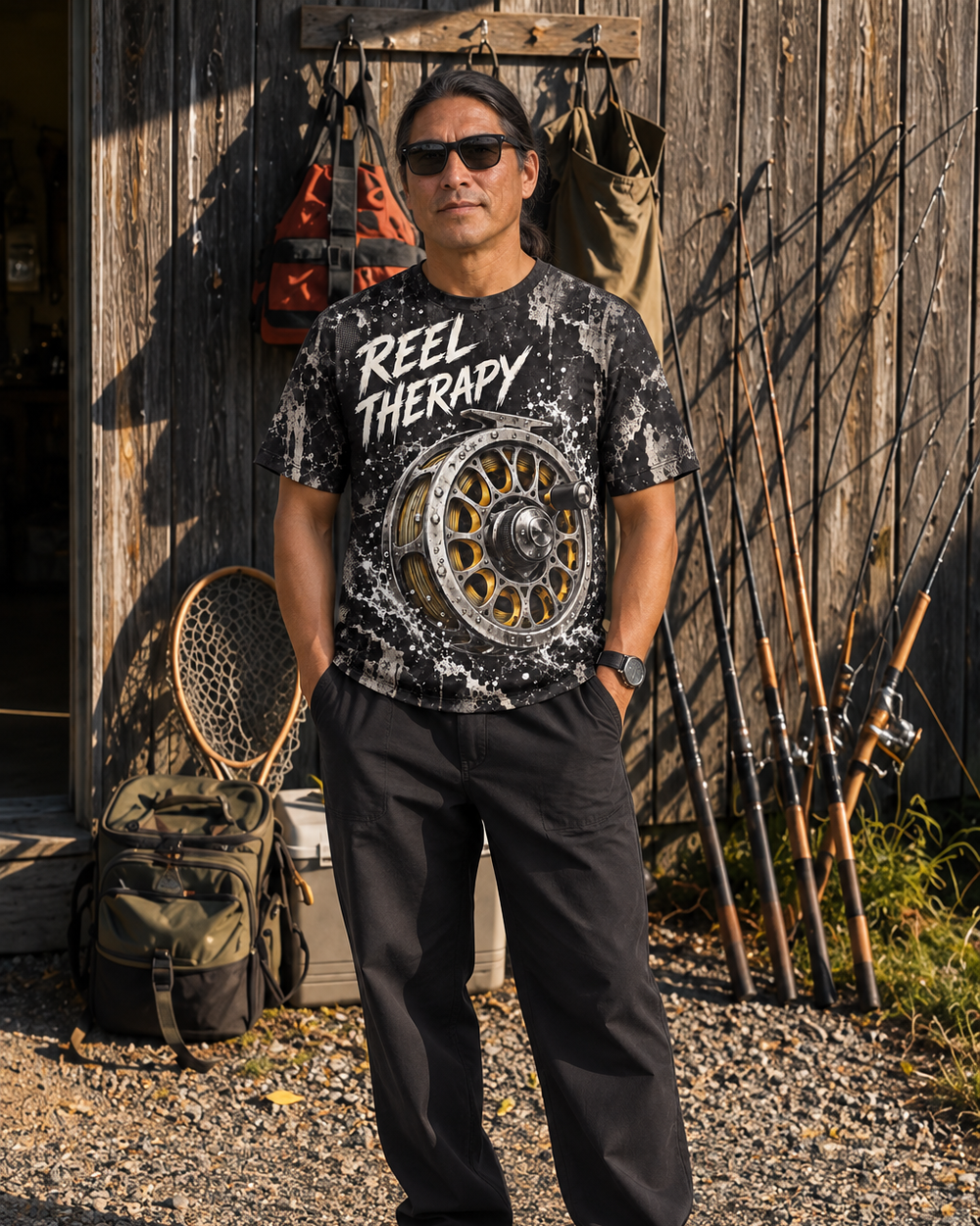 Reel Therapy performance tee