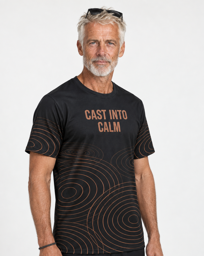 Cast Into Calm performance tee