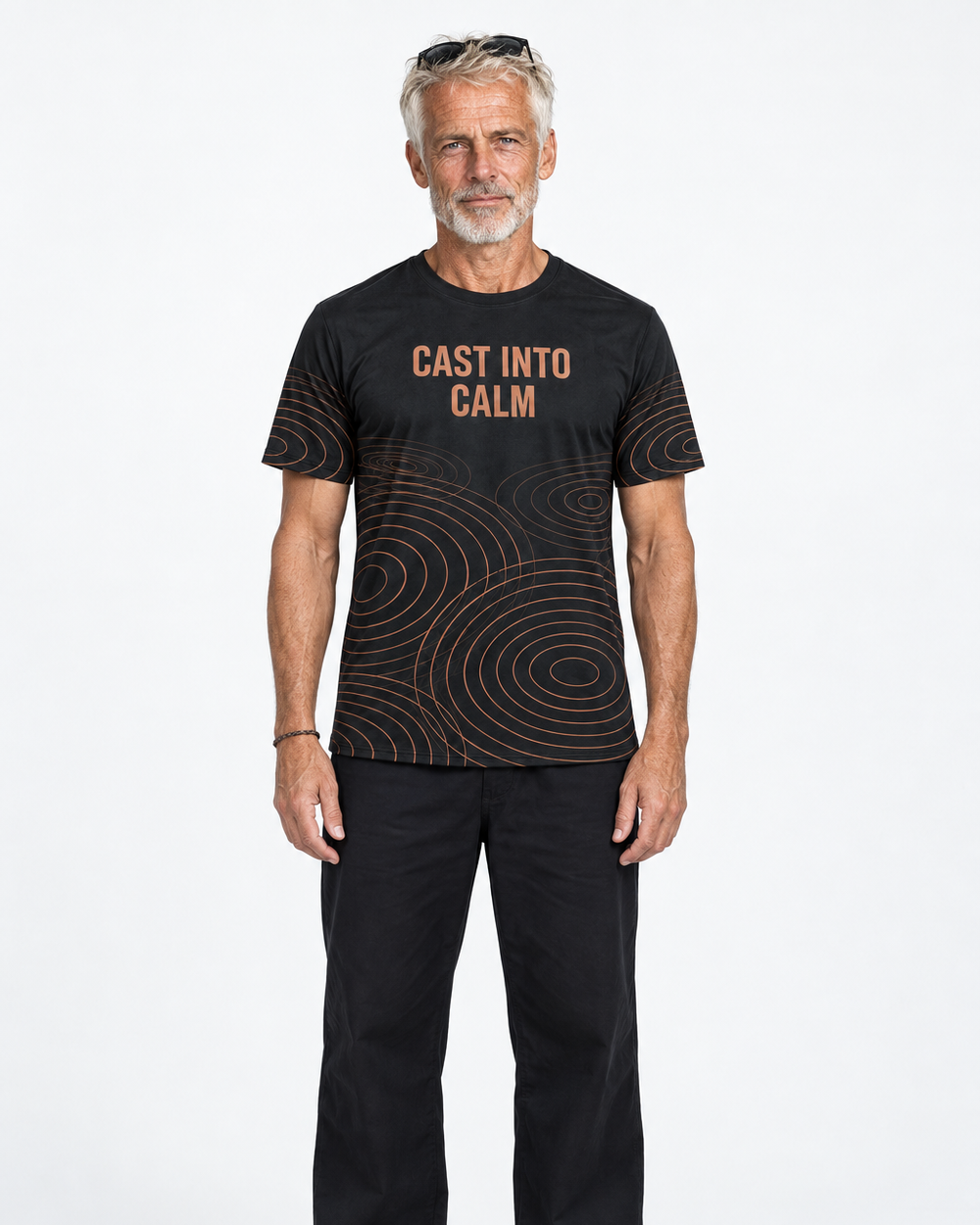 Cast Into Calm performance tee