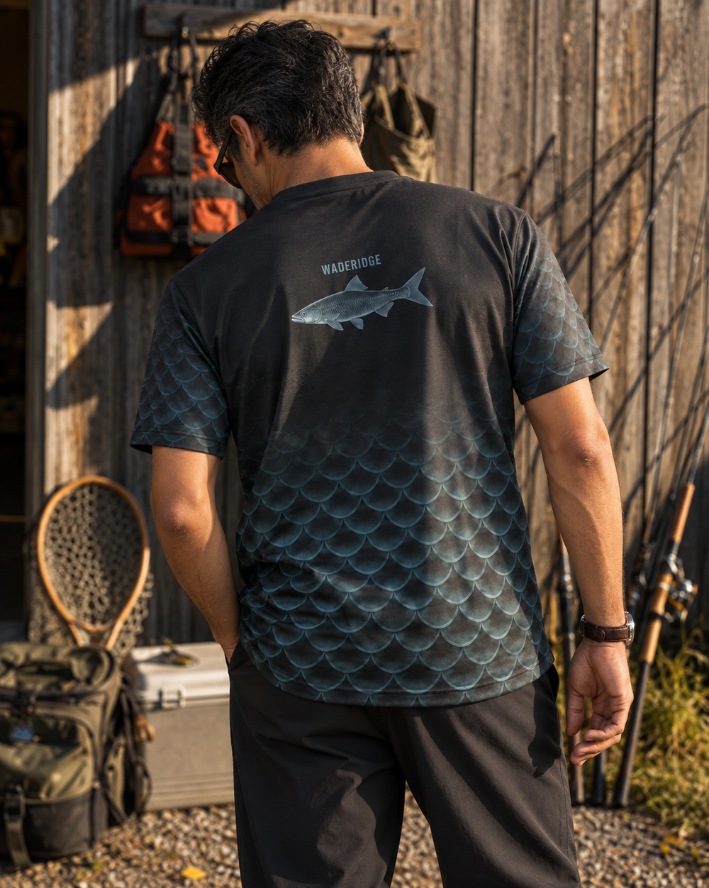 Fish Reset Repeat performance tee