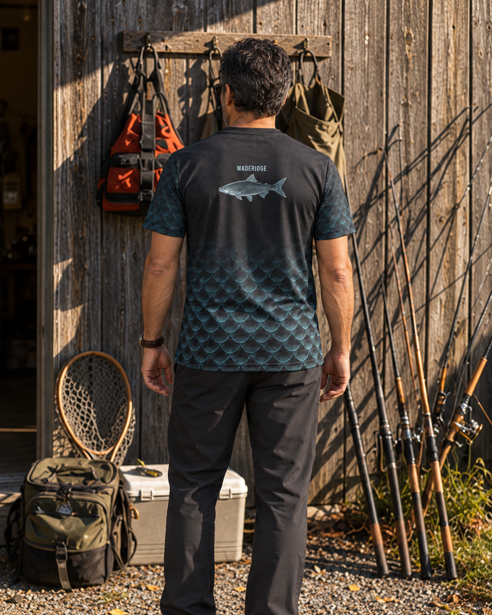 Fish Reset Repeat performance tee