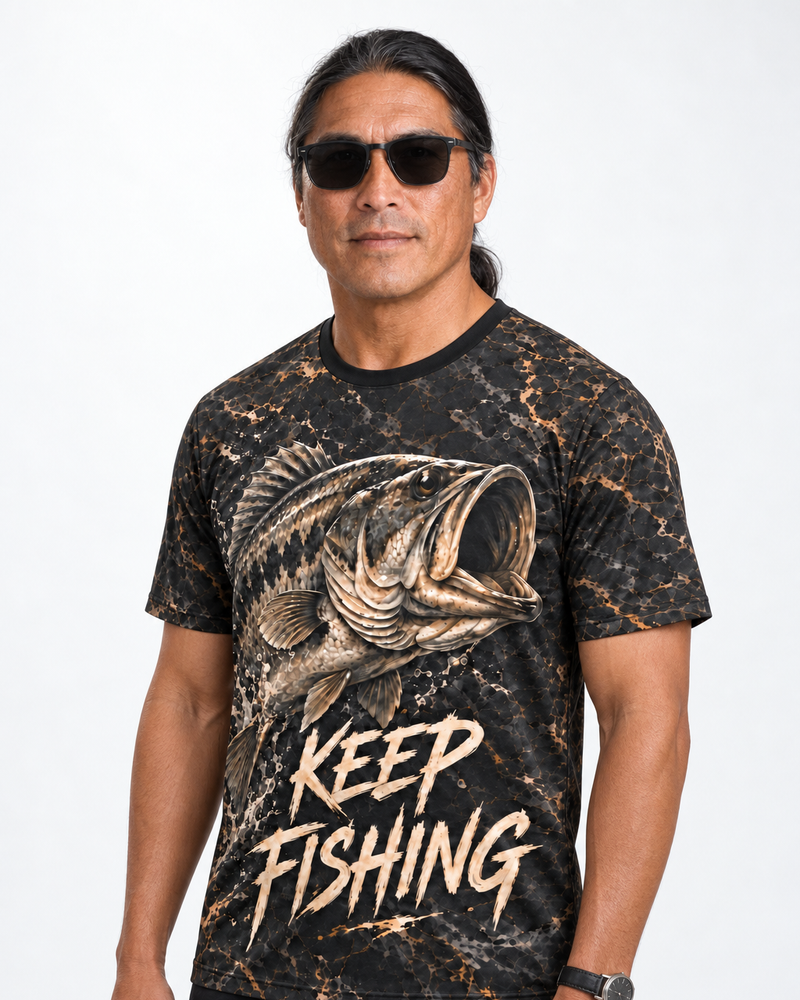 Keep Fishing performance tee