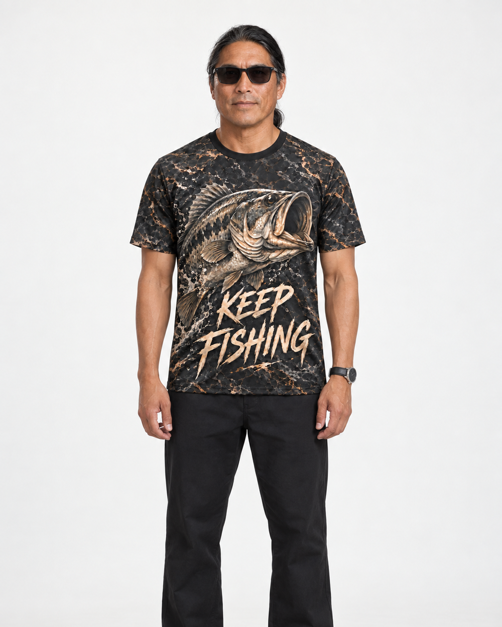 Keep Fishing performance tee