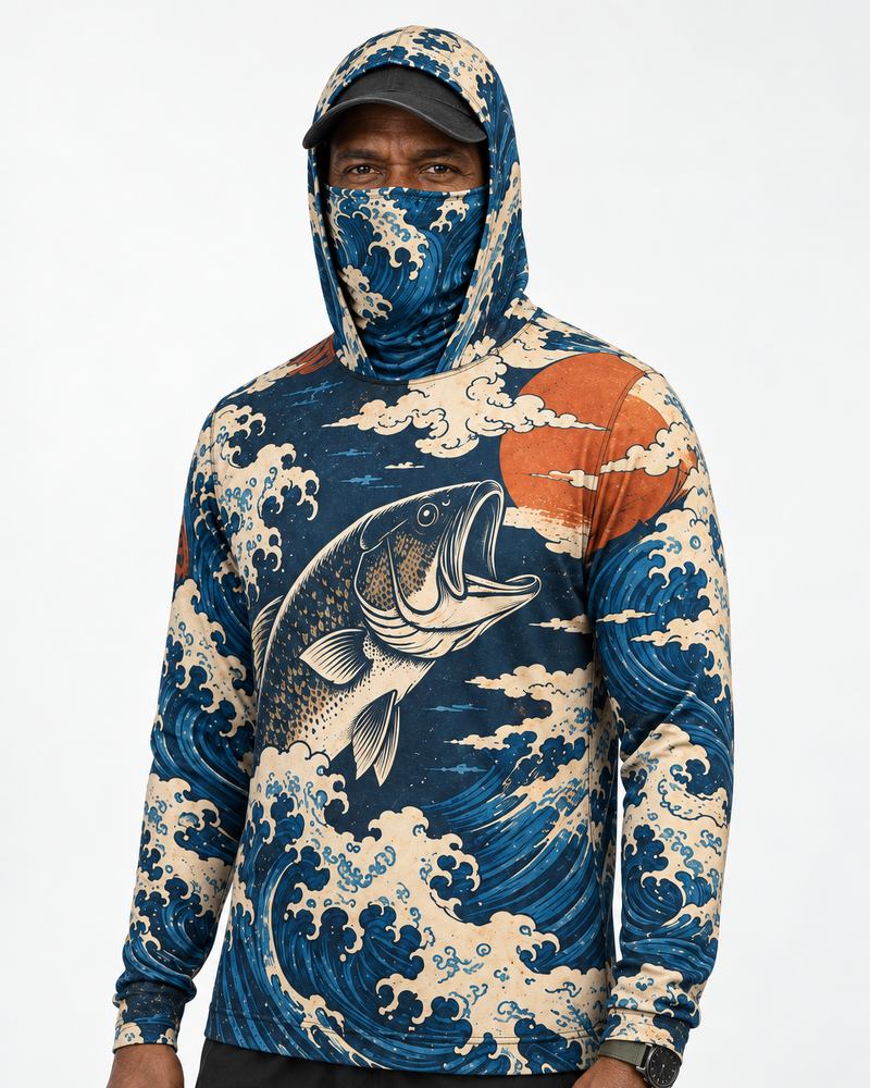 Great Wave gaiter hoodie