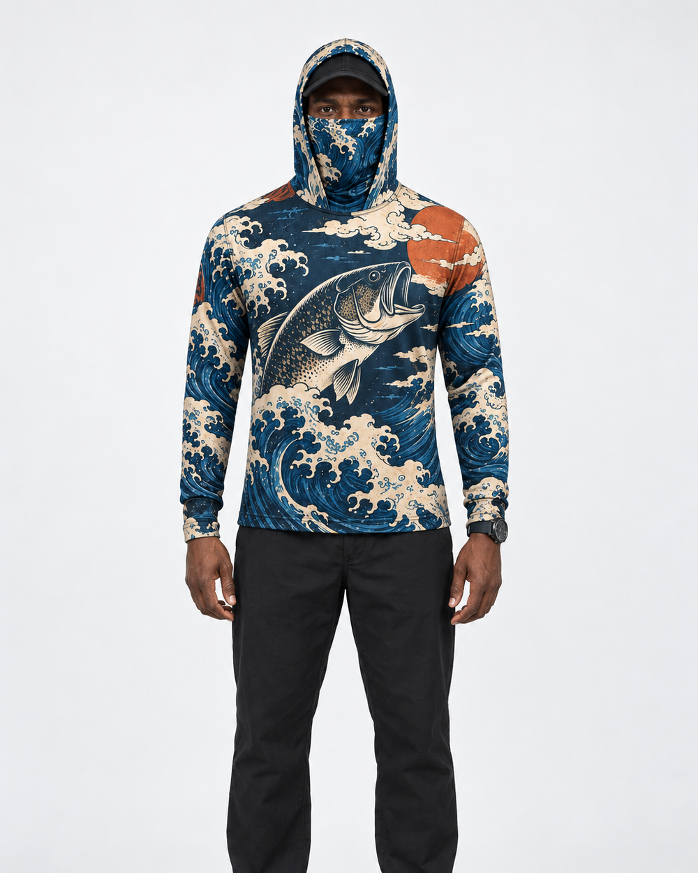 Great Wave gaiter hoodie