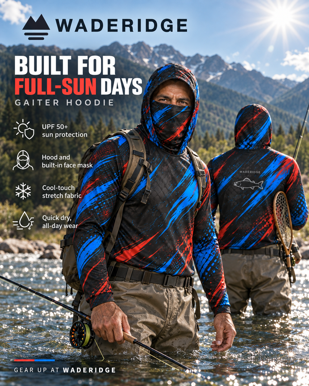 War Paint gaiter hoodie