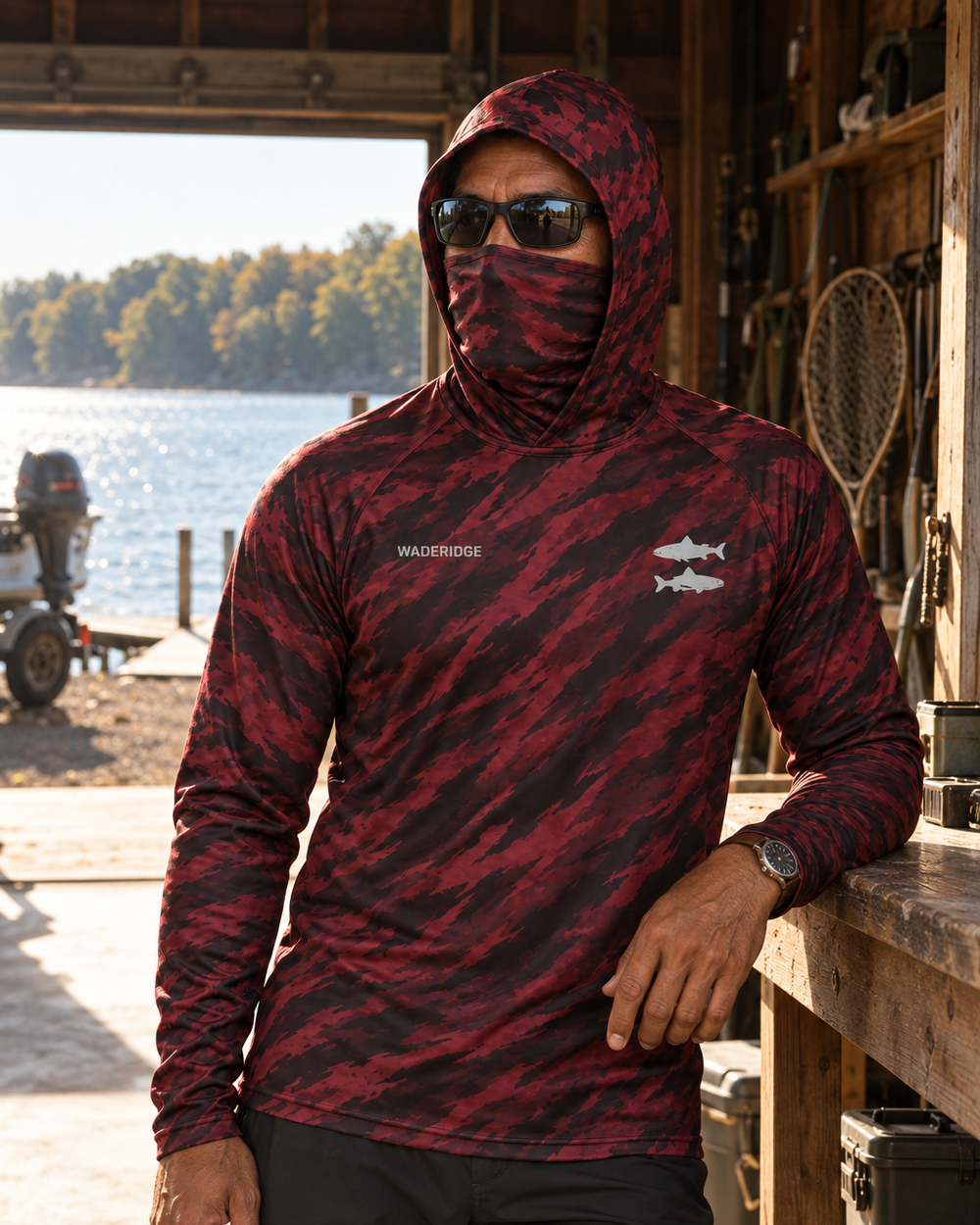 Strike Zone gaiter hoodie