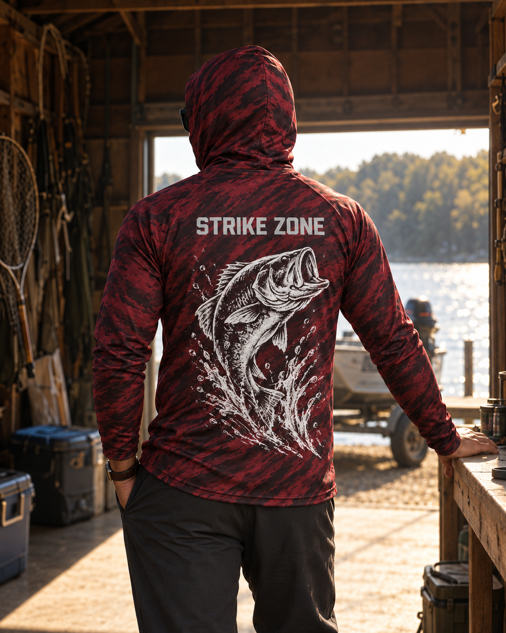 Strike Zone gaiter hoodie