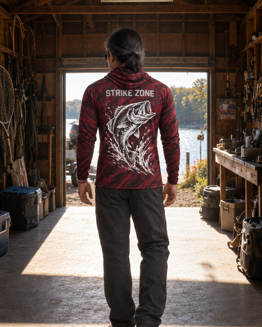 Strike Zone gaiter hoodie