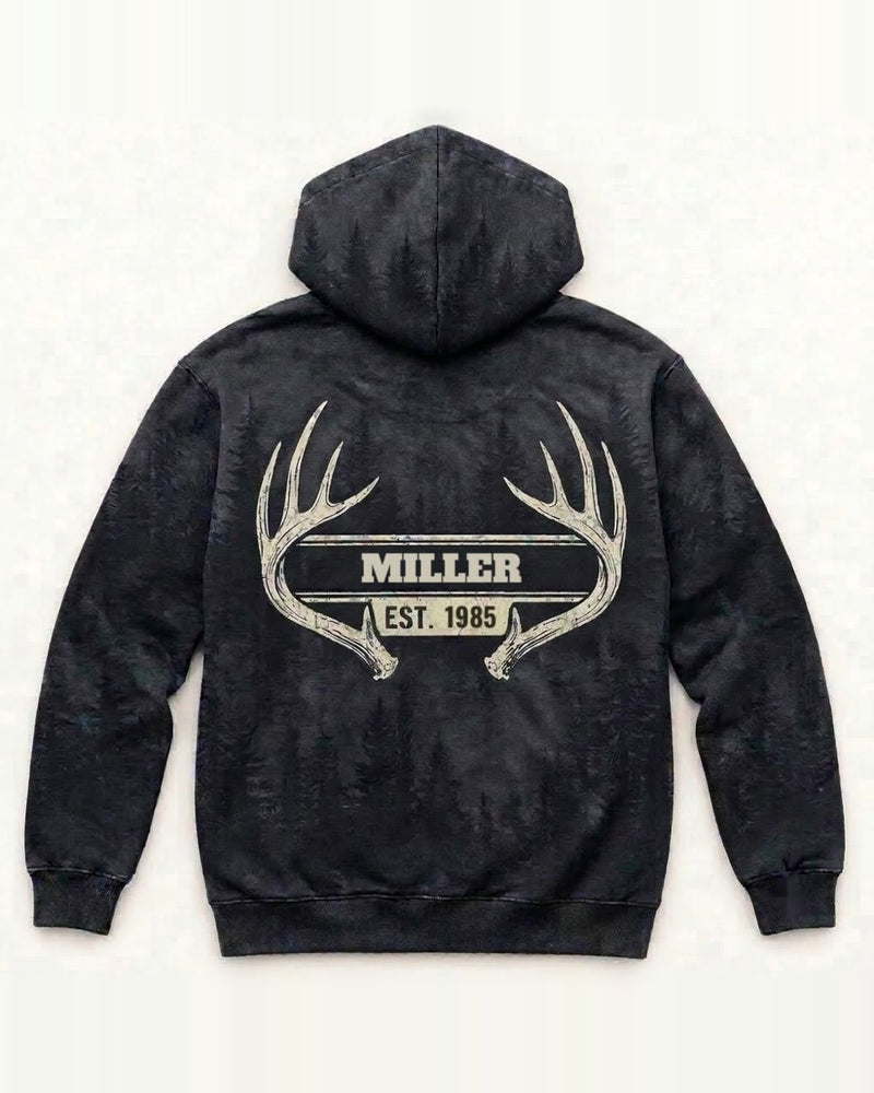 Antler Family Crest All-Over Print Hoodie