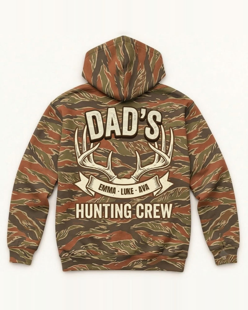 Antler Hunting Crew Custom Names All-Over Print Hoodie