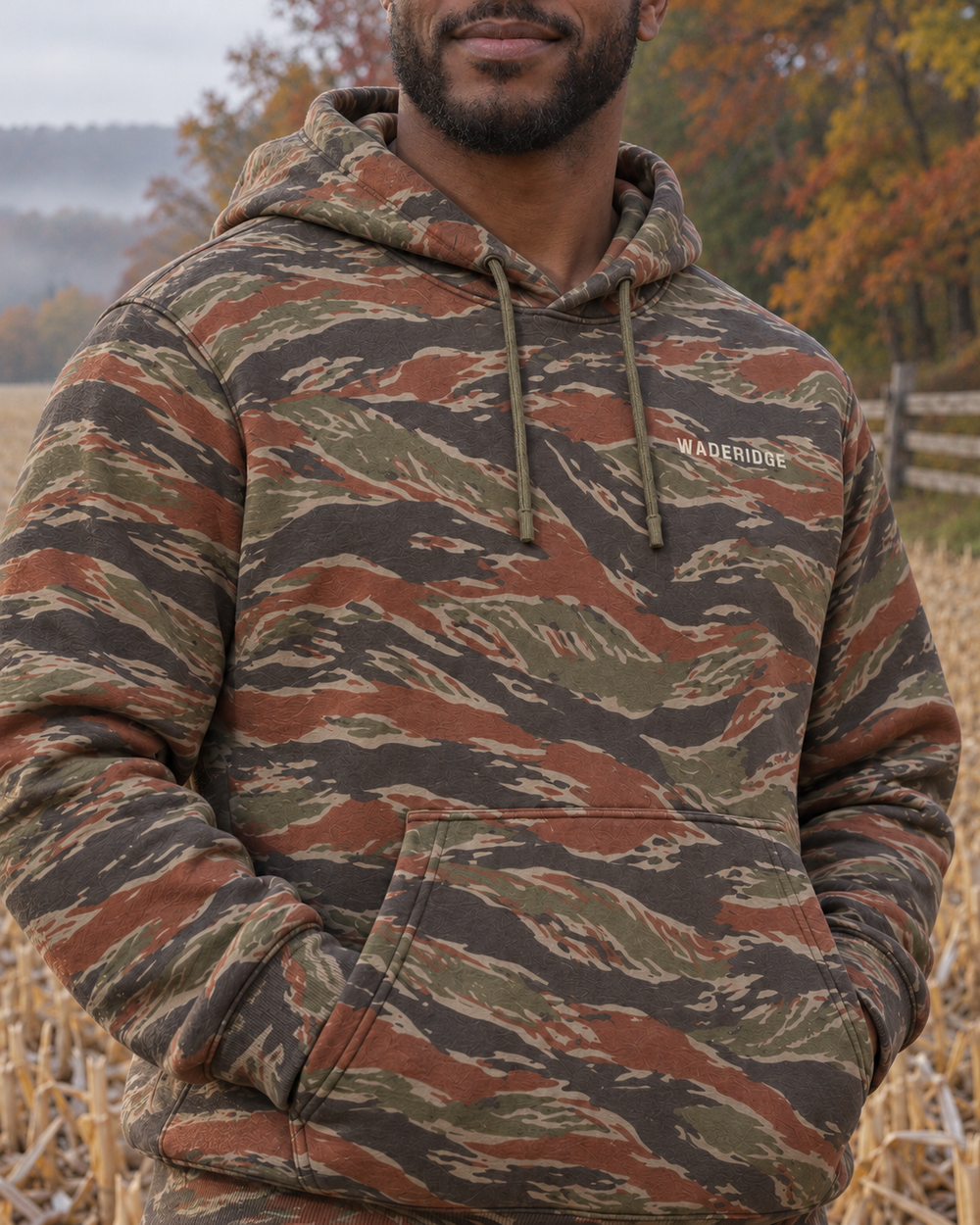 Antler Hunting Crew Custom Names All-Over Print Hoodie — model angle