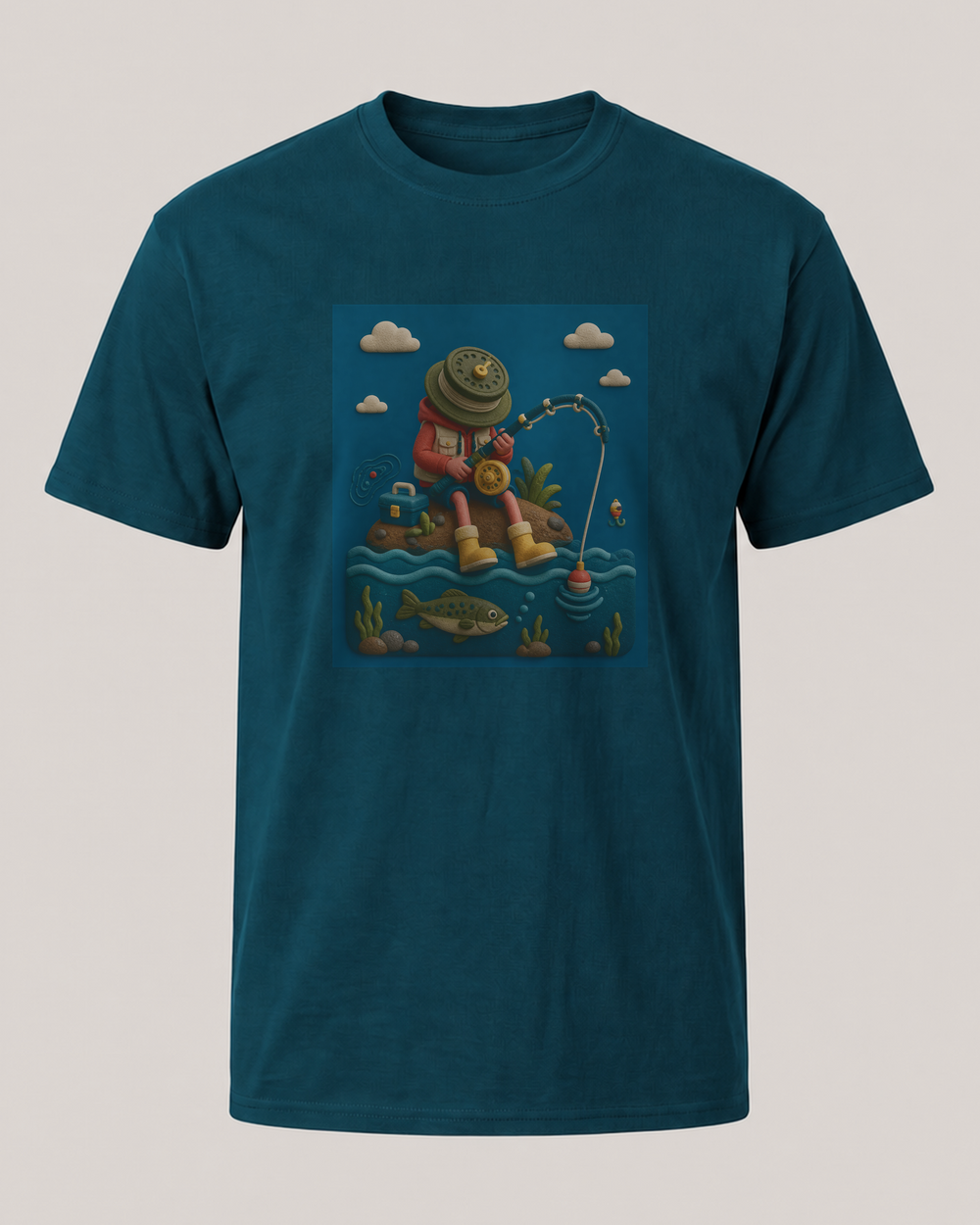 Clay style · Art Only tee — midnight navy, front