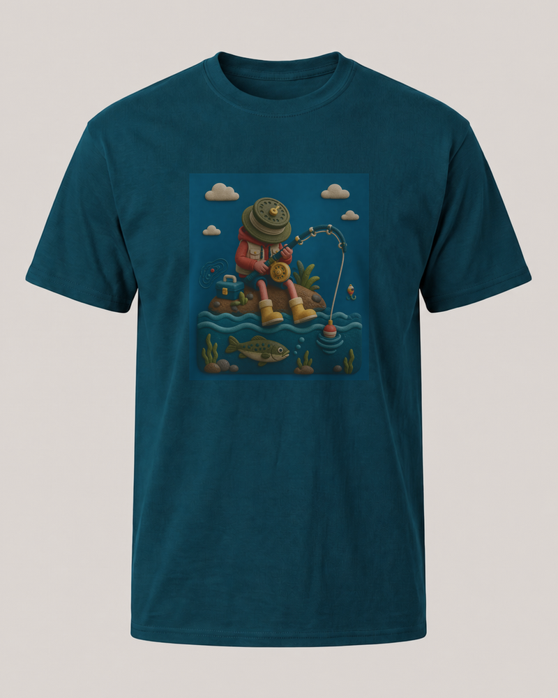 Clay style · Art Only tee — midnight navy, front