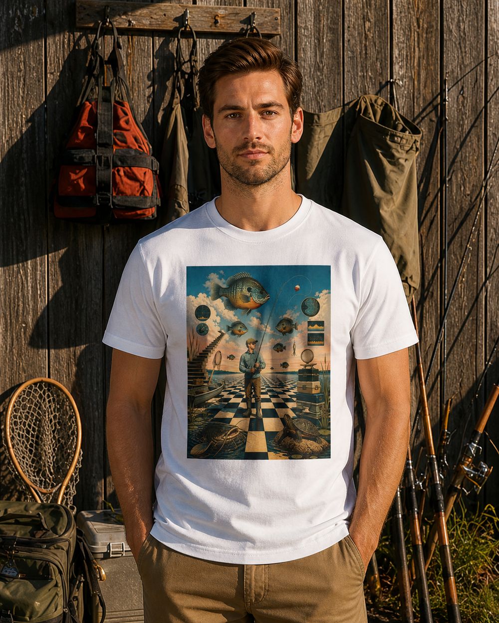Surrealism · Art Only tee — white, worn, front