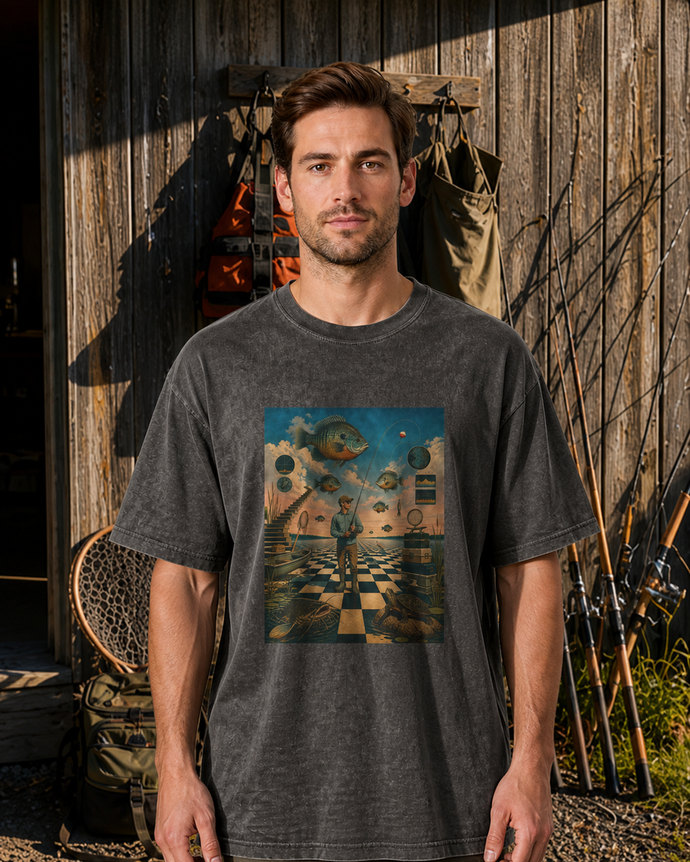 Surrealism · Art Only washed tee — washed black, worn, front