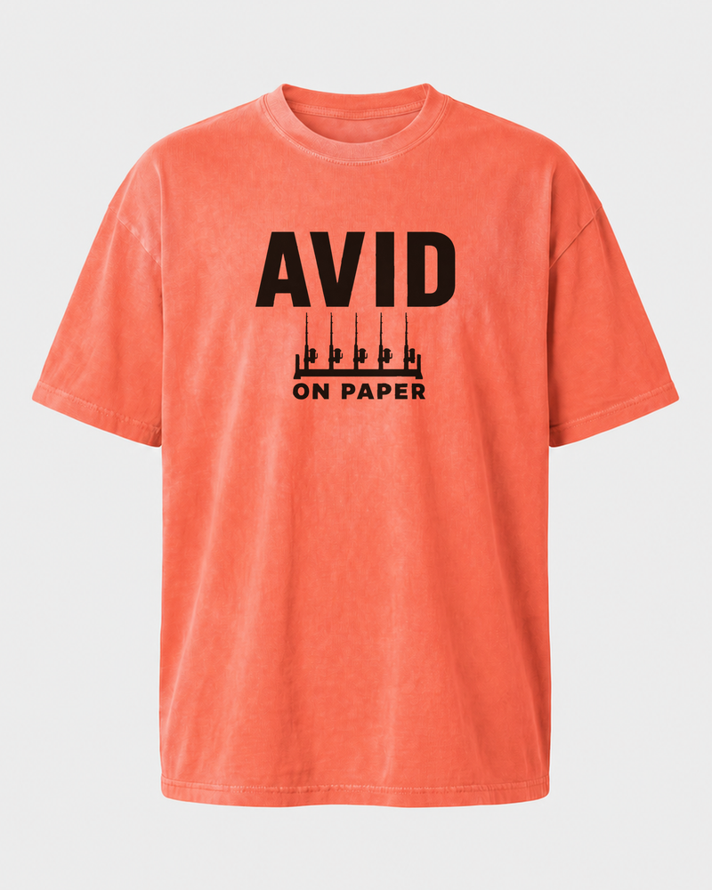 Avid On Paper Bold washed tee — front