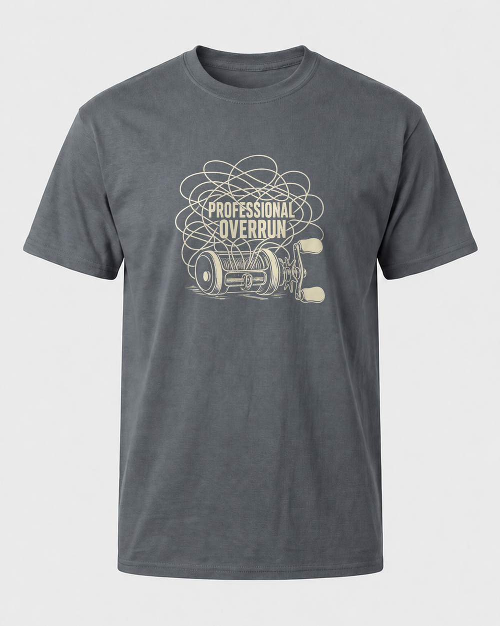 Professional Overrun tee — charcoal, front