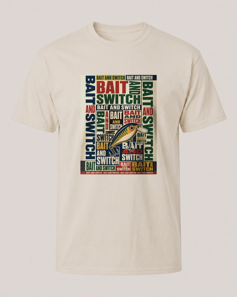 Bait And Switch tee — bone, front