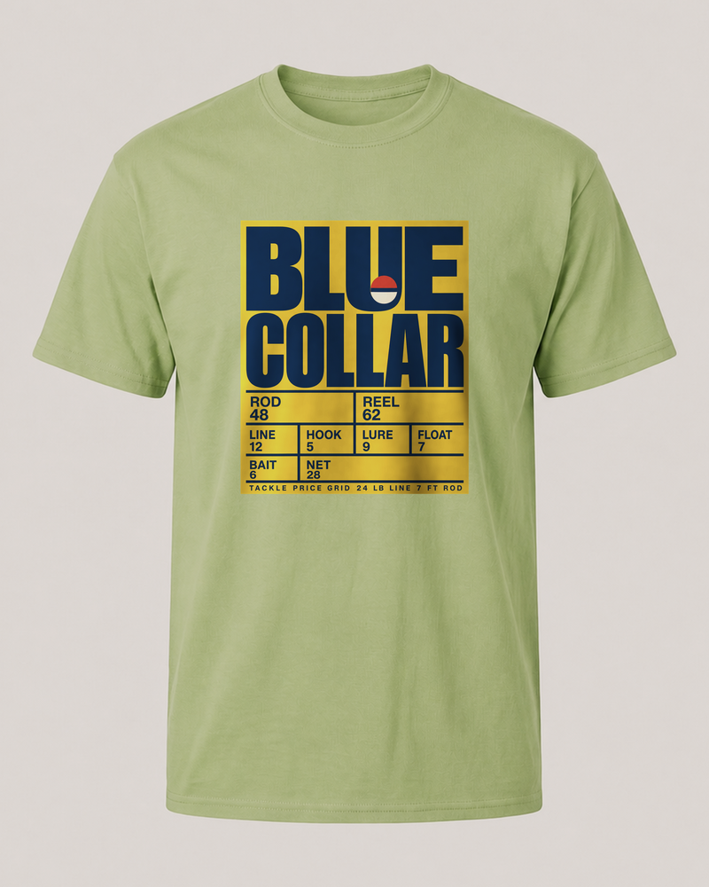 Blue Collar tee — kiwi, front