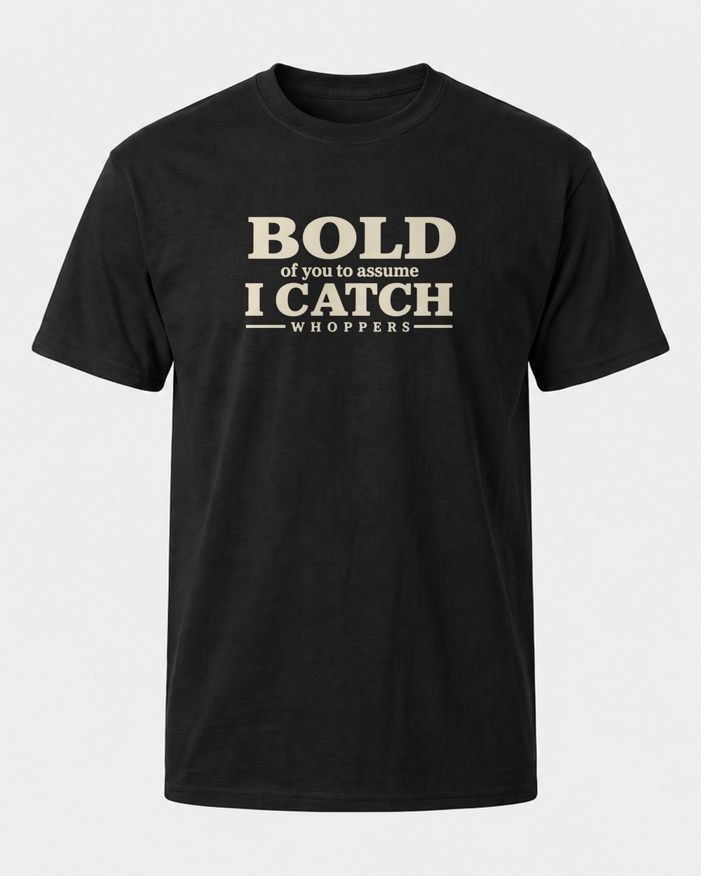 Bold Of You tee — black, front