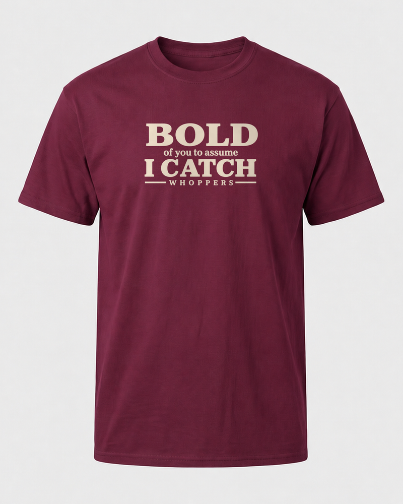Bold Of You tee — maroon, front