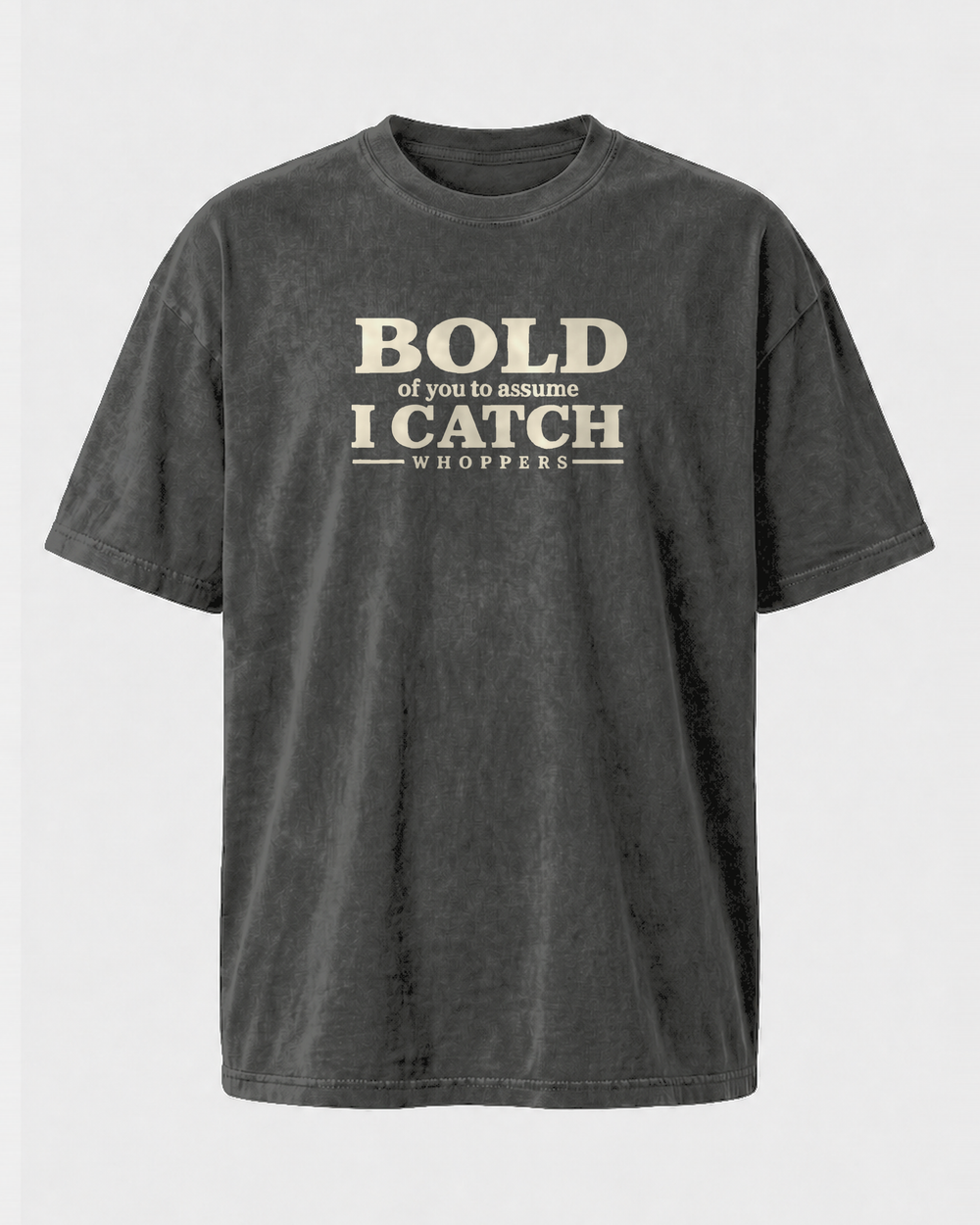 Bold Of You washed tee — washed black, front