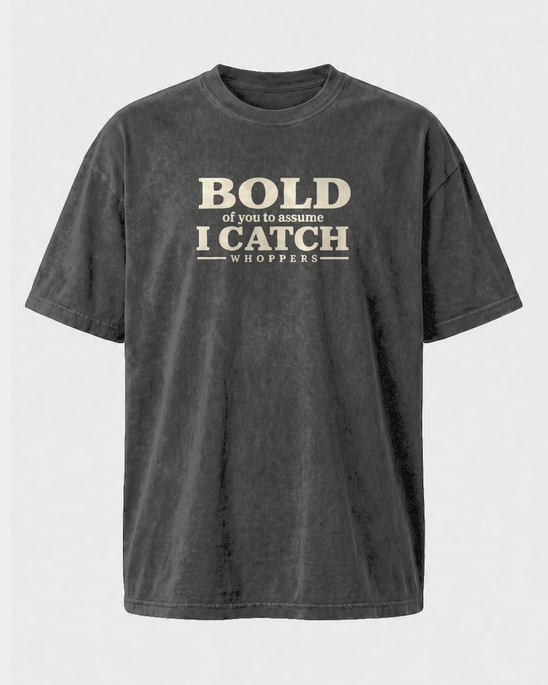 Bold Of You washed tee — washed black, front