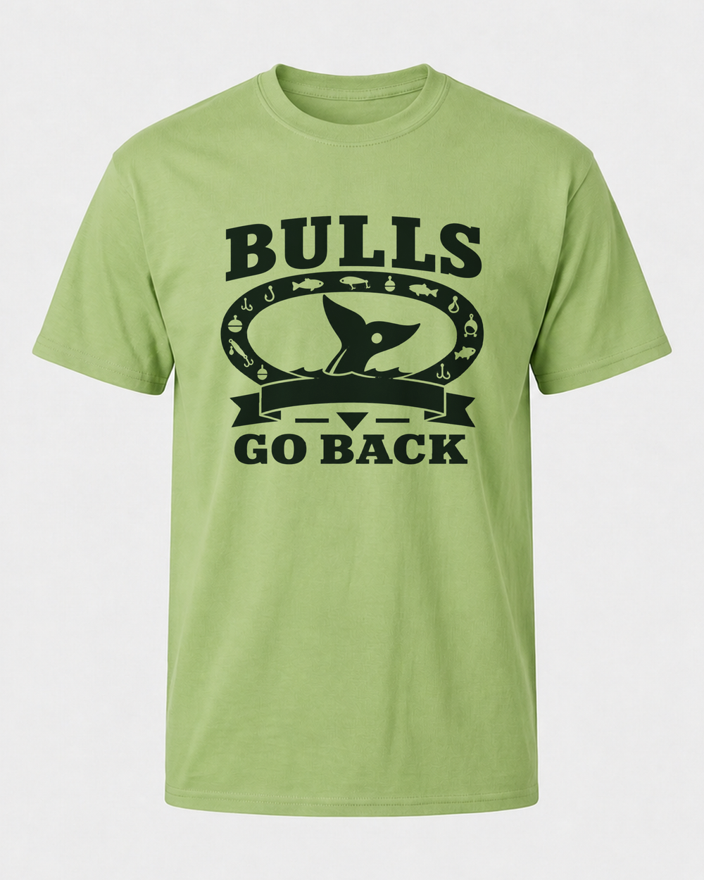 Bulls Go Back Heritage tee — kiwi, back