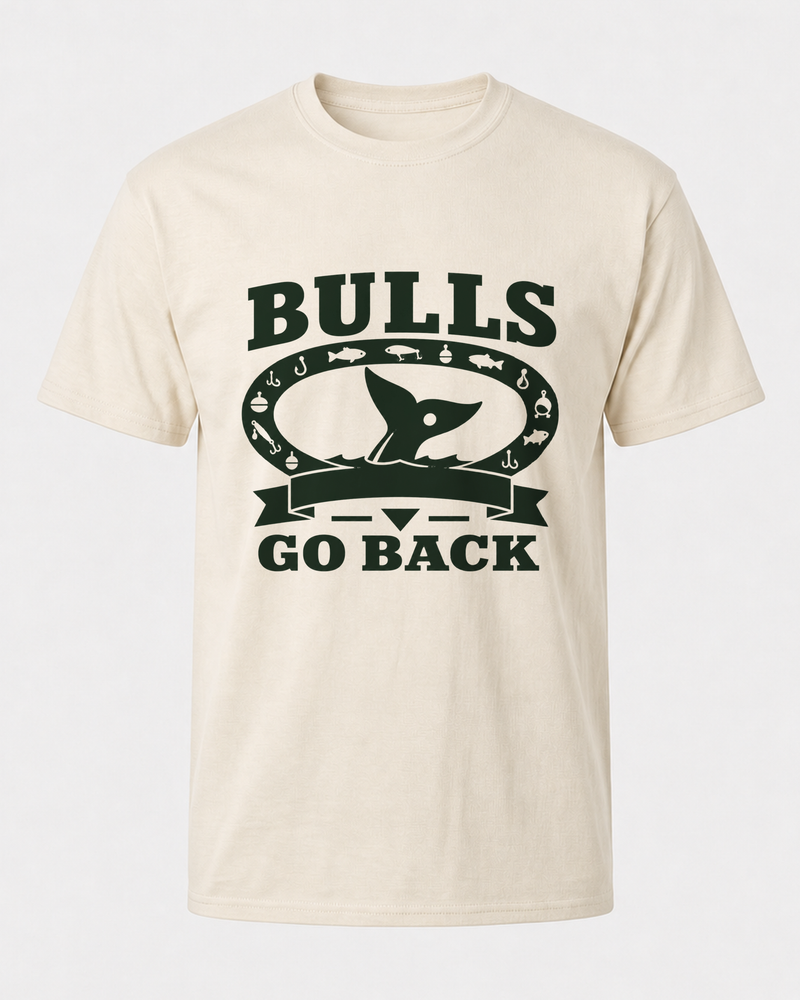 Bulls Go Back Heritage tee — bone, back