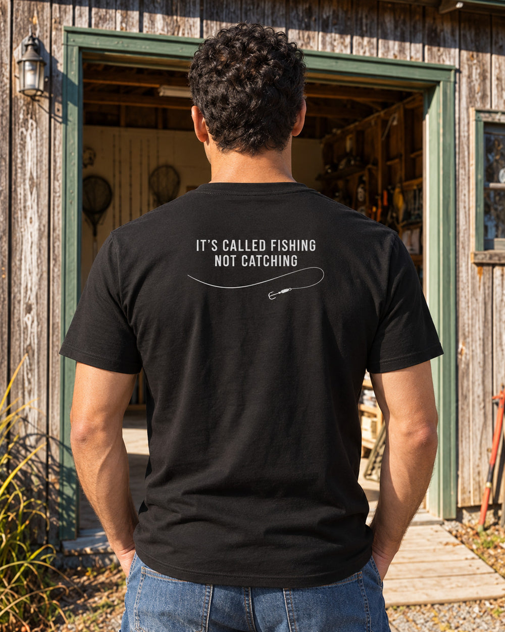 tee model black front