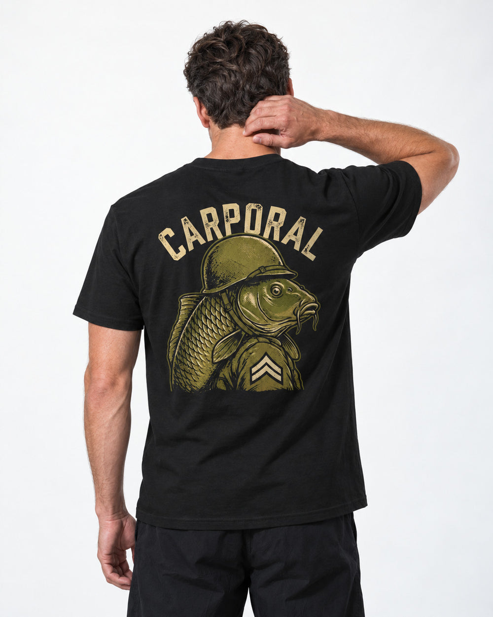 tee model black front