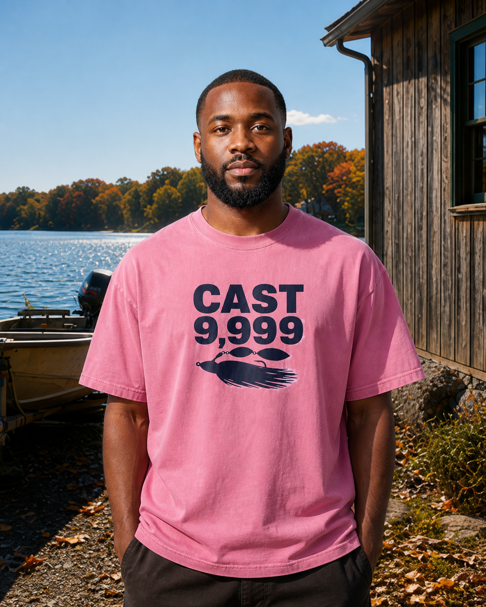 Cast 9,999 Bold washed tee — worn, front