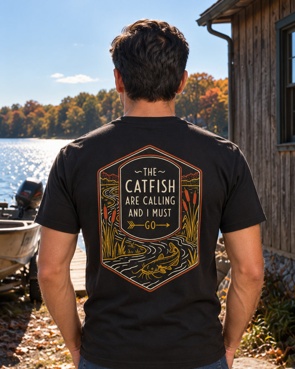 tee model black front