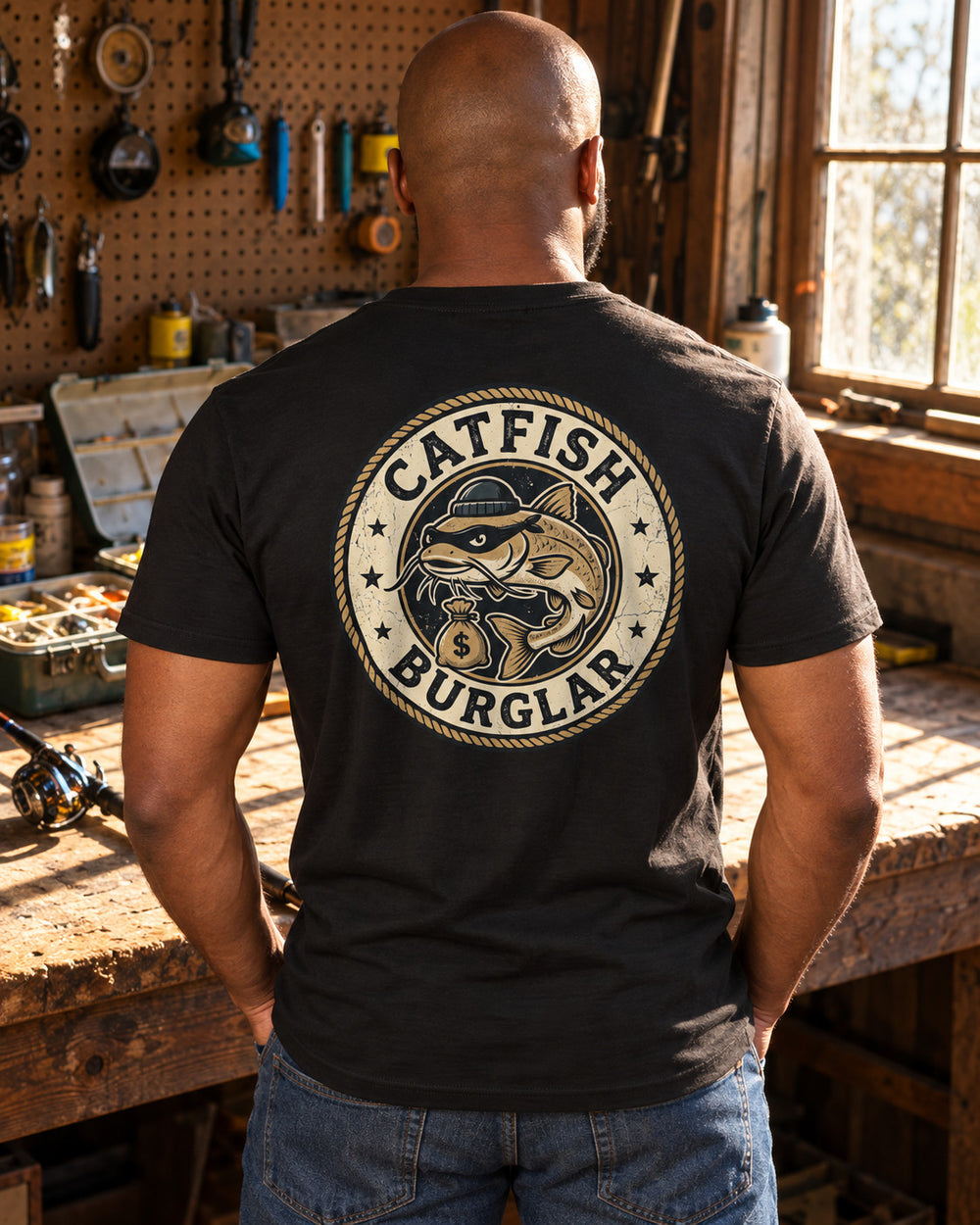 tee model black front