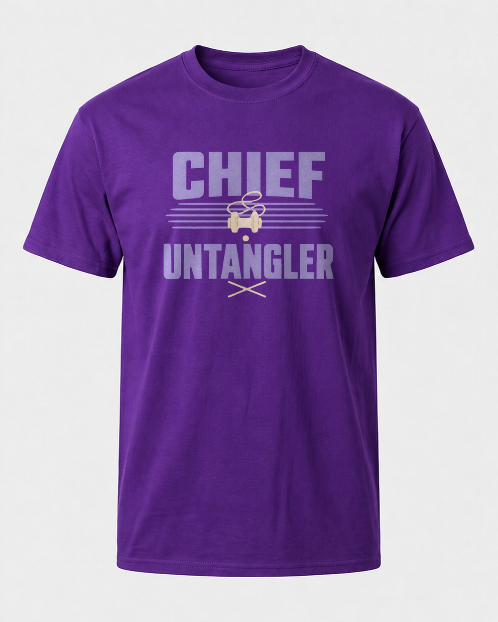 Chief Untangler Two Tone tee — purple, front