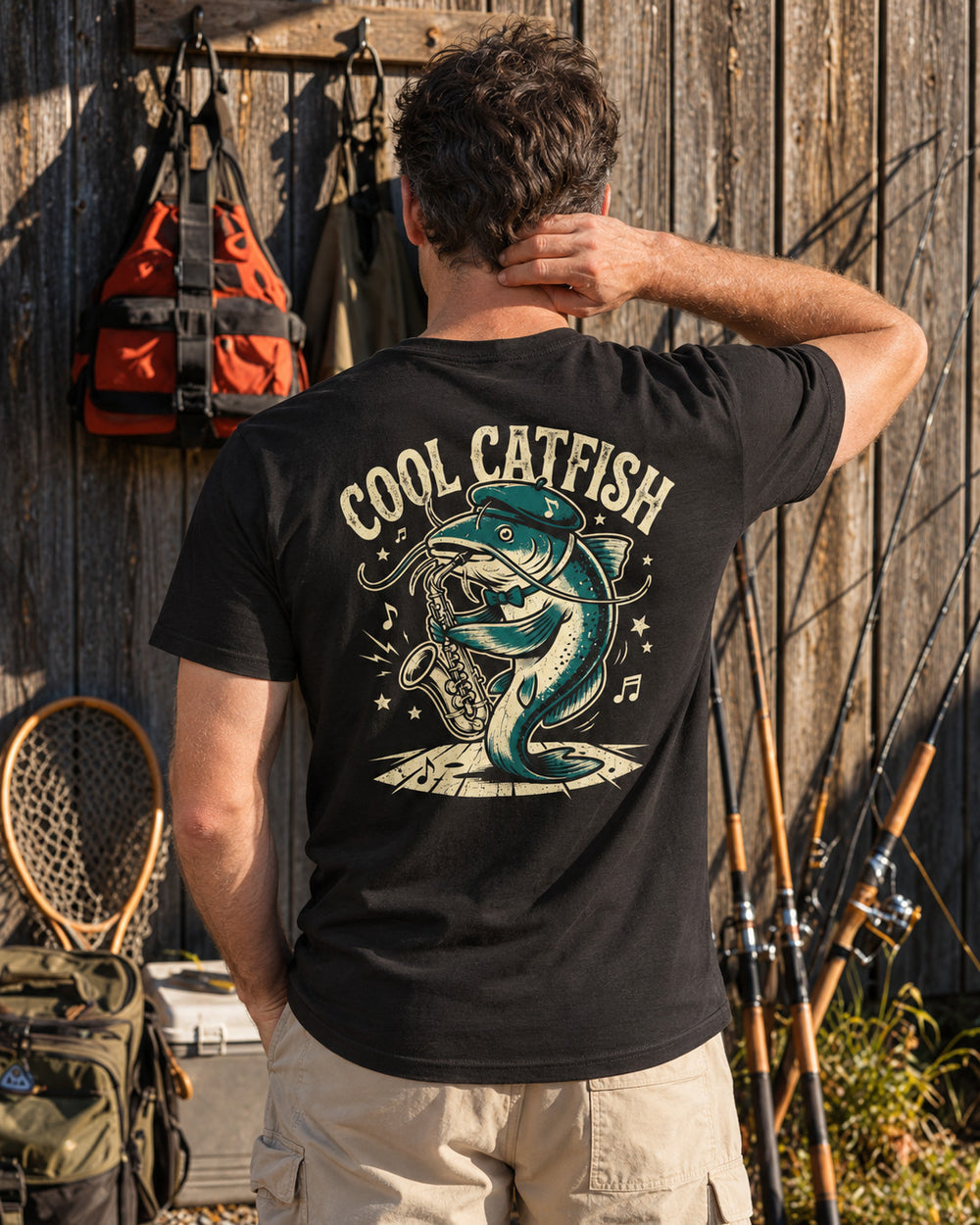 tee model black front