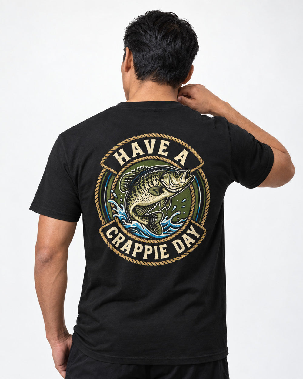 tee model black front