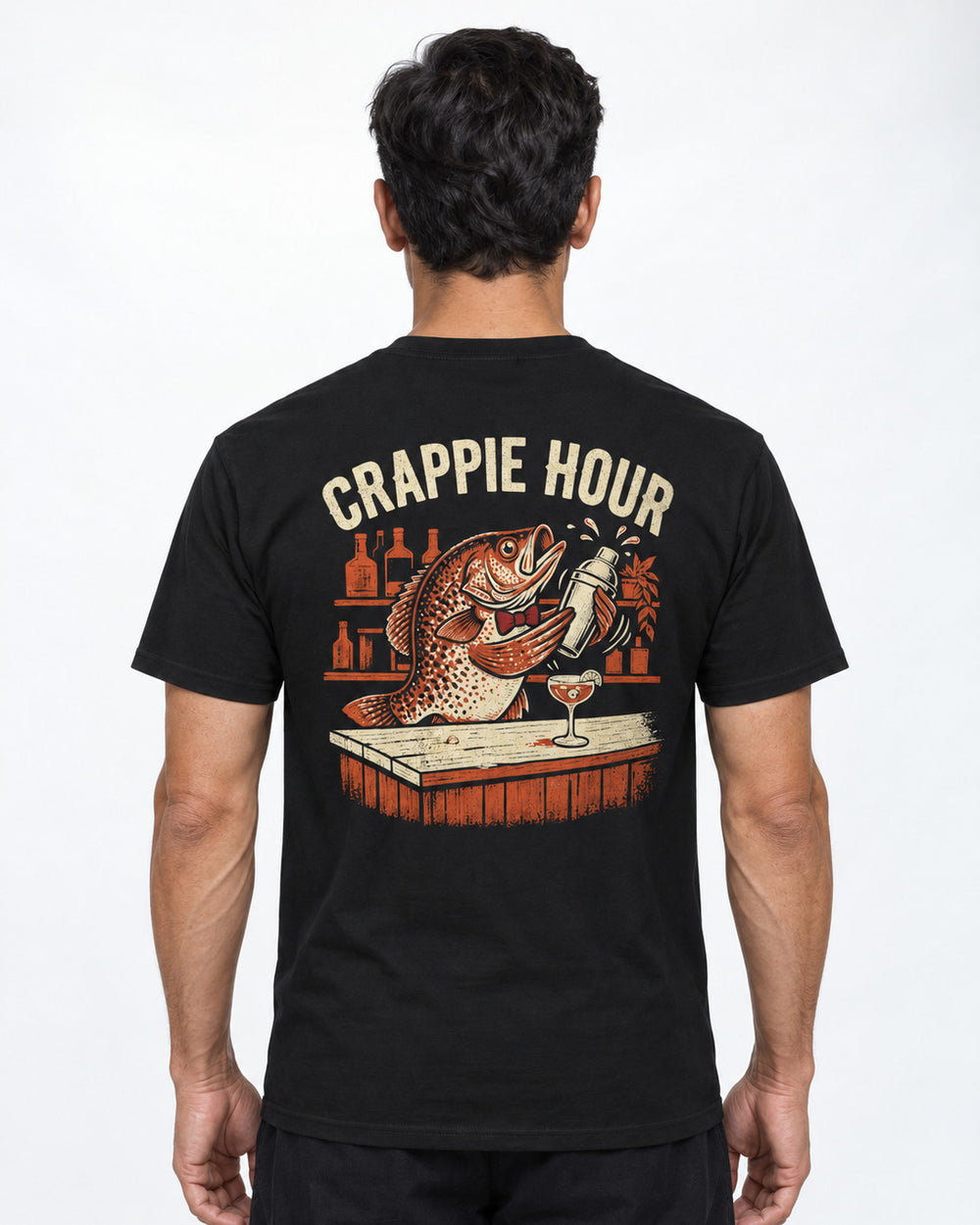 tee model black front