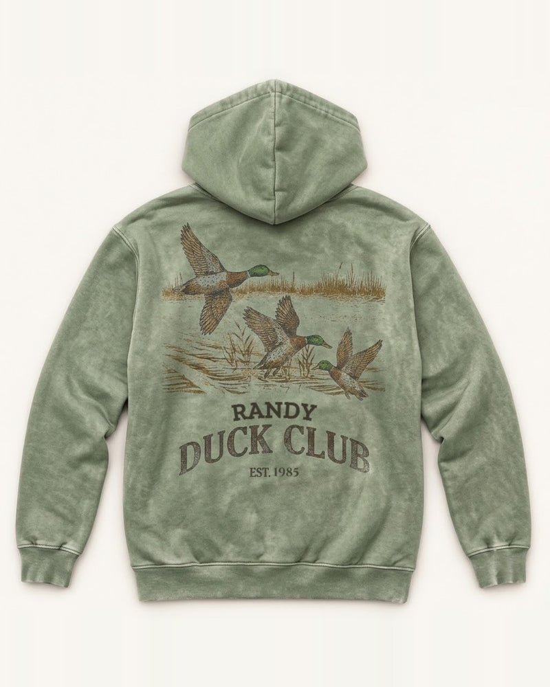 Custom Name Duck Club All-Over Print Hoodie