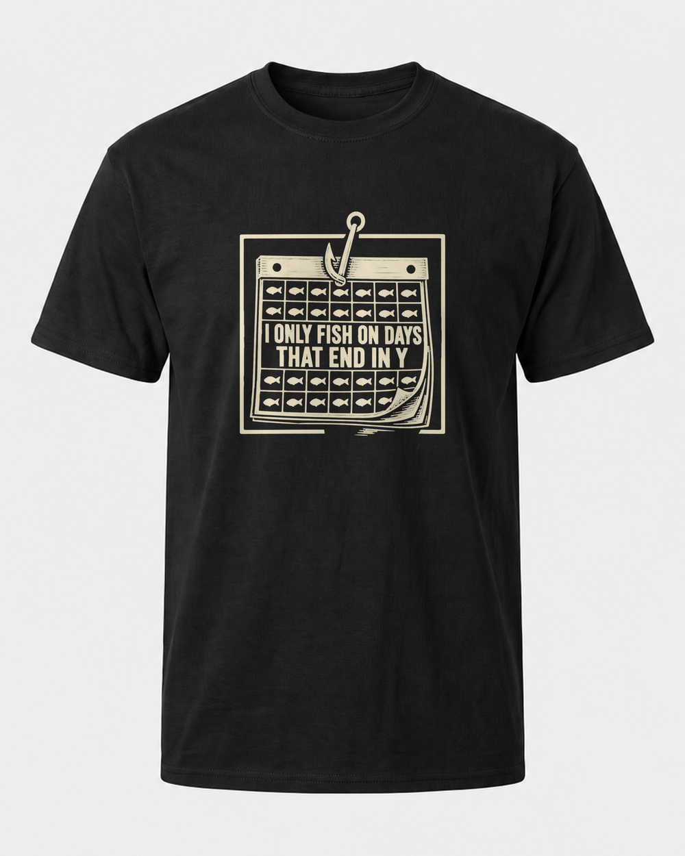 Days That End In Y tee — black, front