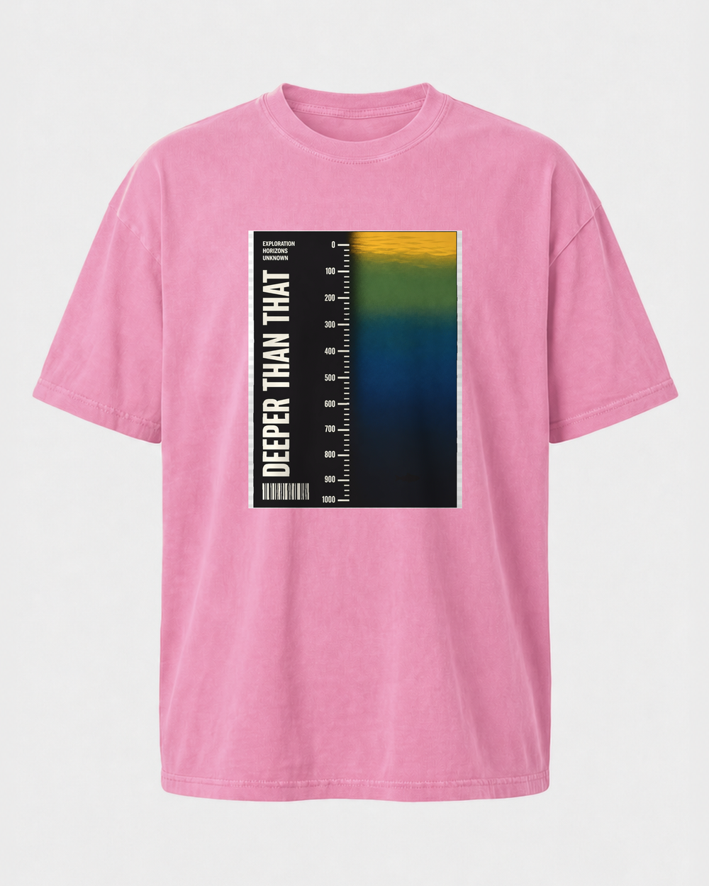 Deeper Than That washed tee — washed rose, front